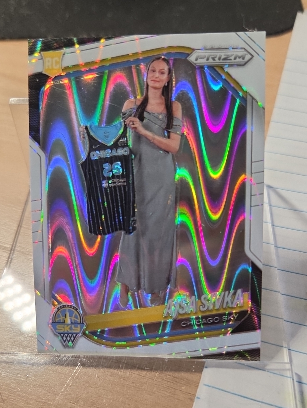 Panini Prizm Chicago Sky Rookie Card - Holographic Silver with Rainbow Prism